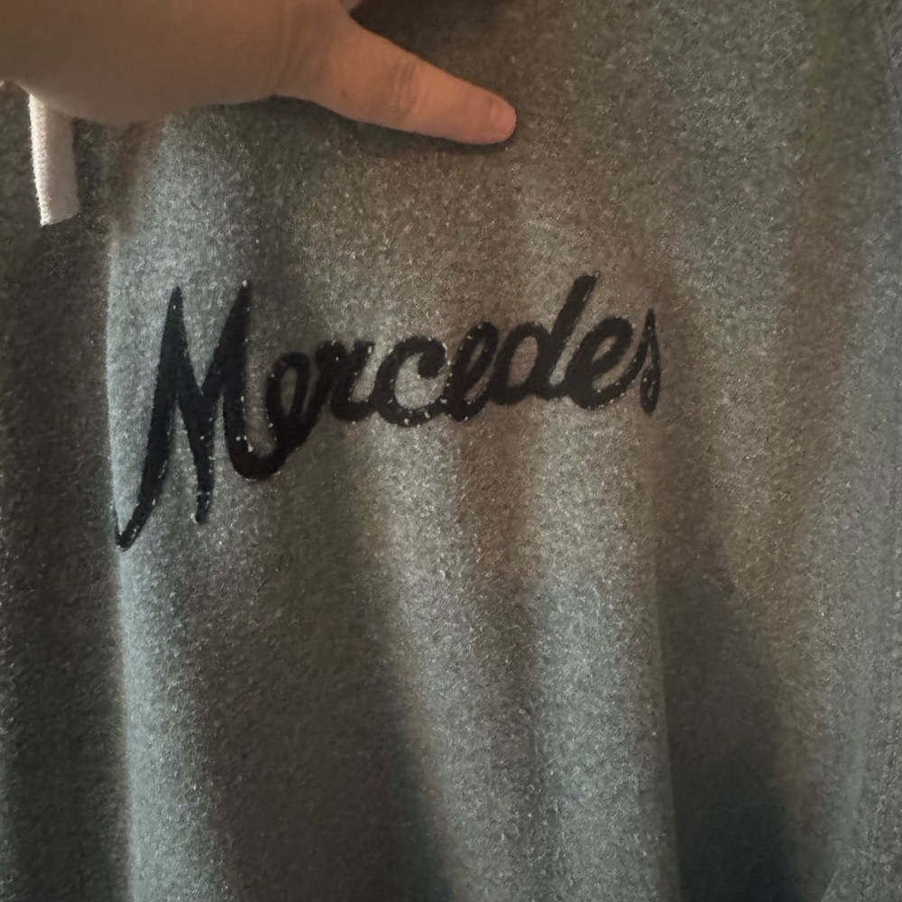 Mercedes Logo Gray Pullover Hoodie - Picture 2 of 6
